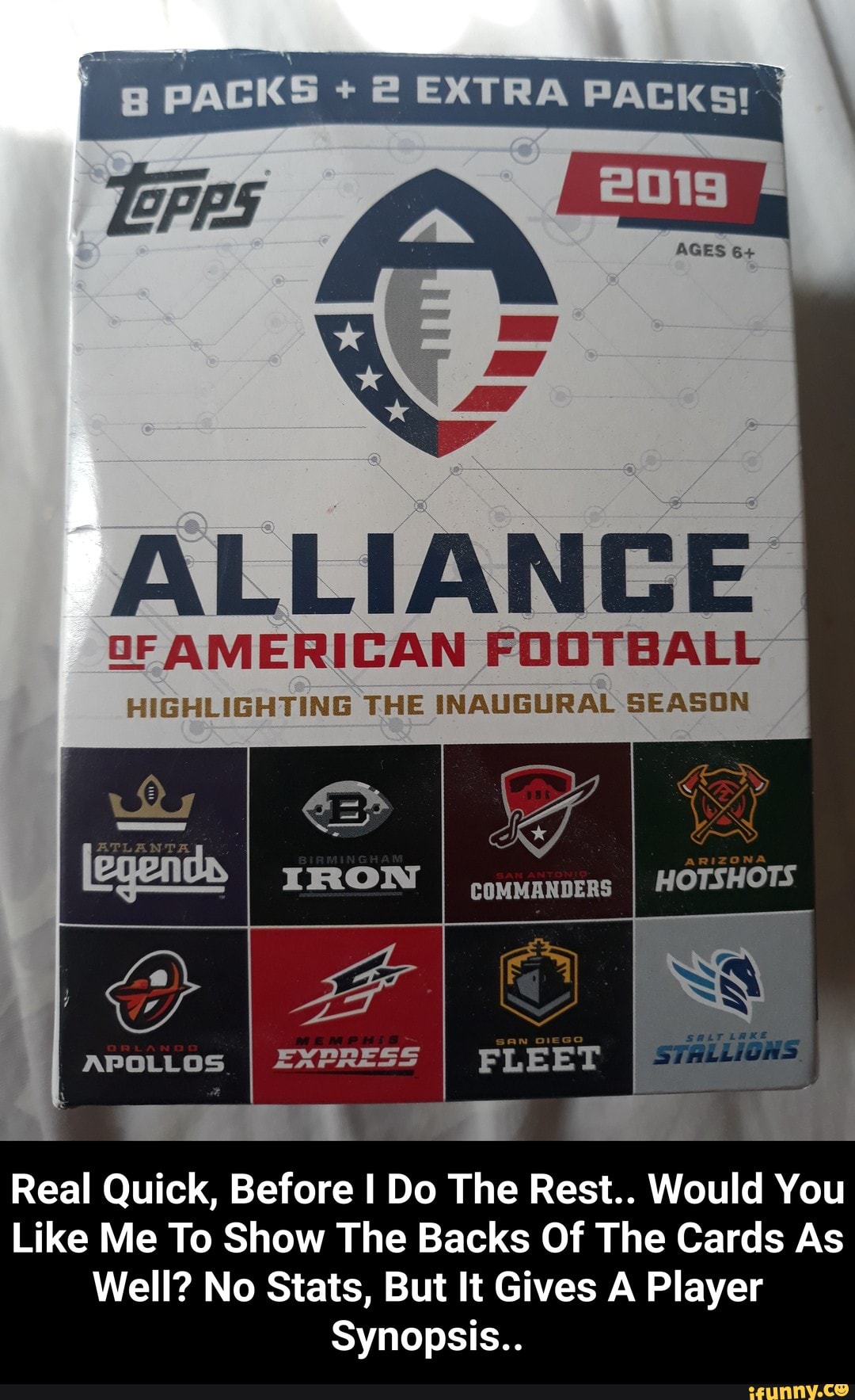 Arizona Hotshots Alliance of American Football AAF Unsigned Full