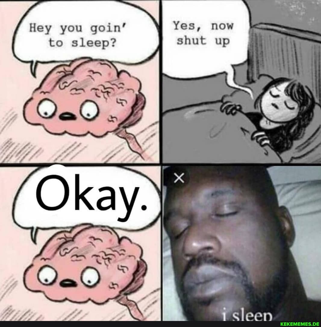 Hey you goin' Yes, now to sleep? shut up