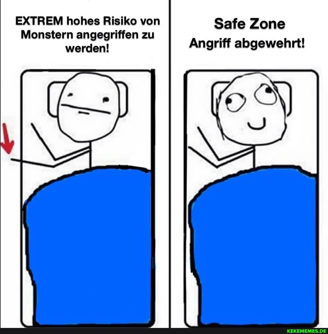 EXTREM hohes Risiko von Safe Zone
iff zu
werden!
I Angriff abgewehrt!