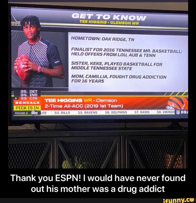 HOMETOWN: OAK RIDGE, TN
FINALIST FOR 2016 TENNESSEE MR. BASKETBALL;
HELD OFFERS FROM LOU, AUB TENN
SISTER, KEKE, PLAYED BASKETBALL FOR
MIDDLE TENNESSEE STATE
MOM, CAMILLIA, FOUGHT DRUG ADDICTION
FOR 16 YEARS
Thank you ESPN! I would have never found
out his mother was a drug addict - Thank you ESPN! I would have never found out his mother was a drug addict
