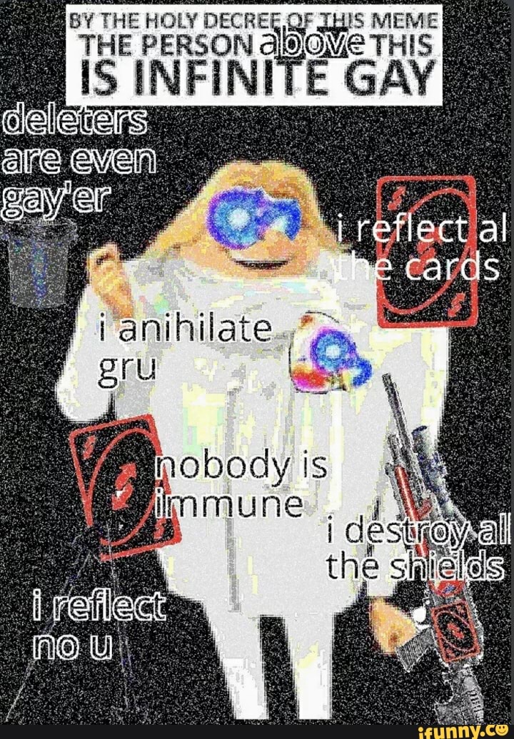 infinite gru gay meme