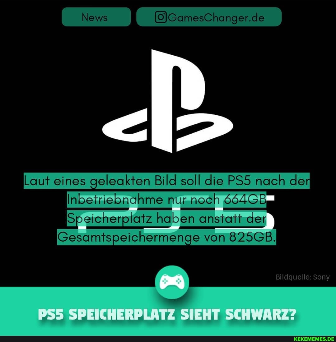 News
Laut eines geleakten Bild soll die nach de
Inbetriebnahme nur noch 664GB Speicherplatz haben anstatt der
Gesamtspeichermenge von 825GB.
SPEICHERPLATZ SIEHT SCHWARZ?
Bildquelle: Sony