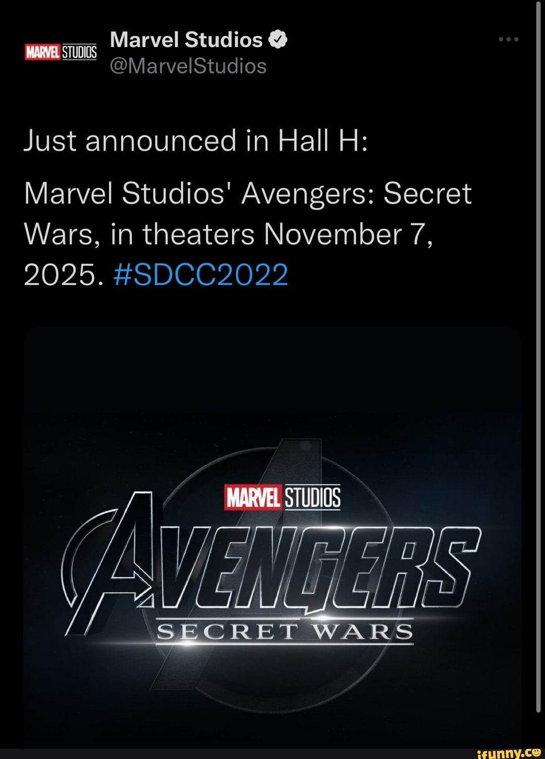 Marvel Studios MarvelStudios Just announced in Hall H Marvel Studios