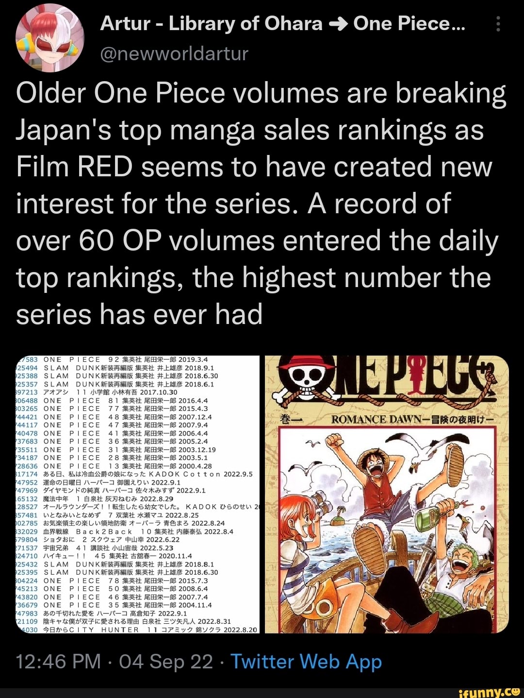 Artur - Library of Ohara on X: BREAKING NEWS: One Piece manga