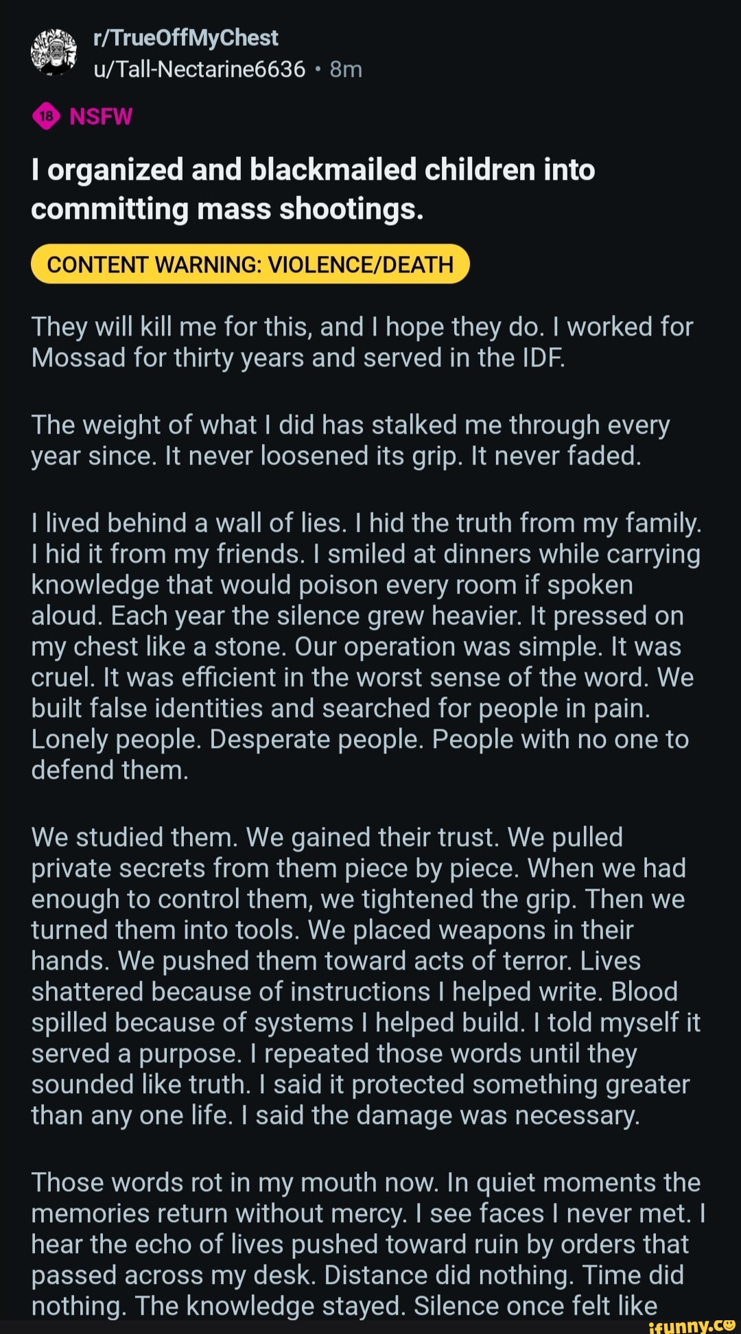 NsFw I organized and blackmailed children into committing mass ...