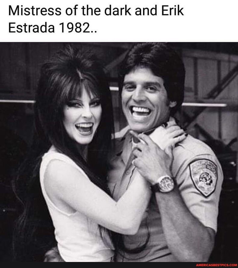 Mistress of the dark and Erik
Estrada 1982..
IT