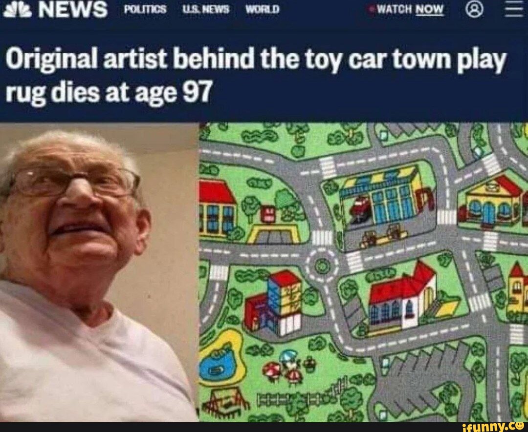 original artist behind toy car town play rug