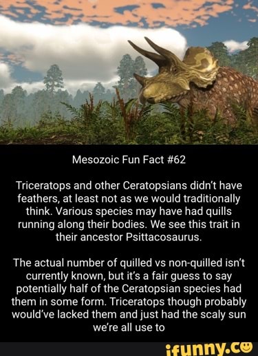 Mesozoic Fun Fact #62 Triceratops and other Ceratopsians didn't have ...