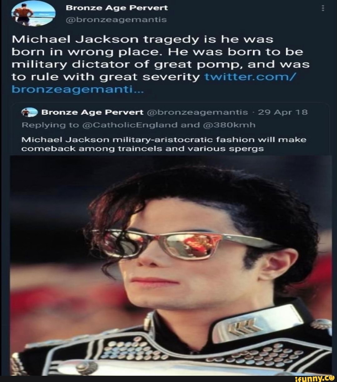 Bronze Age Pervert @bronzeagemantis Michael Jackson tragedy is he was ...