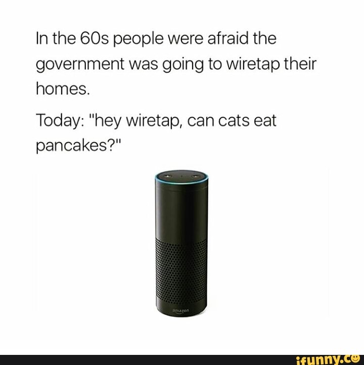 In The 605 People Were Afraid The Government Was Going To Wiretap Their Homes Today Hey Wiretap Can Cats Eat Pancakes Ifunny