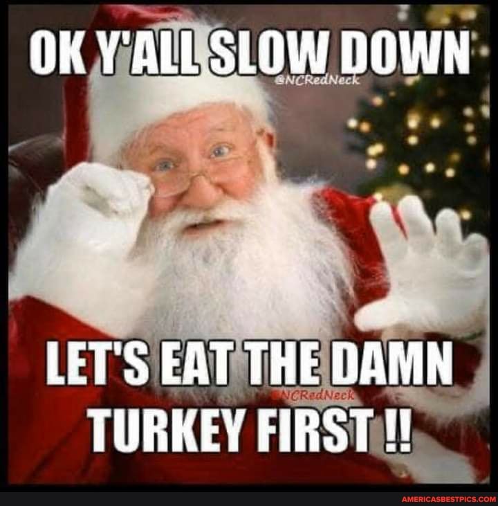 OK Y'ALL SLOW DOWN
LETS EAT THE DANN TURKEY FIRST