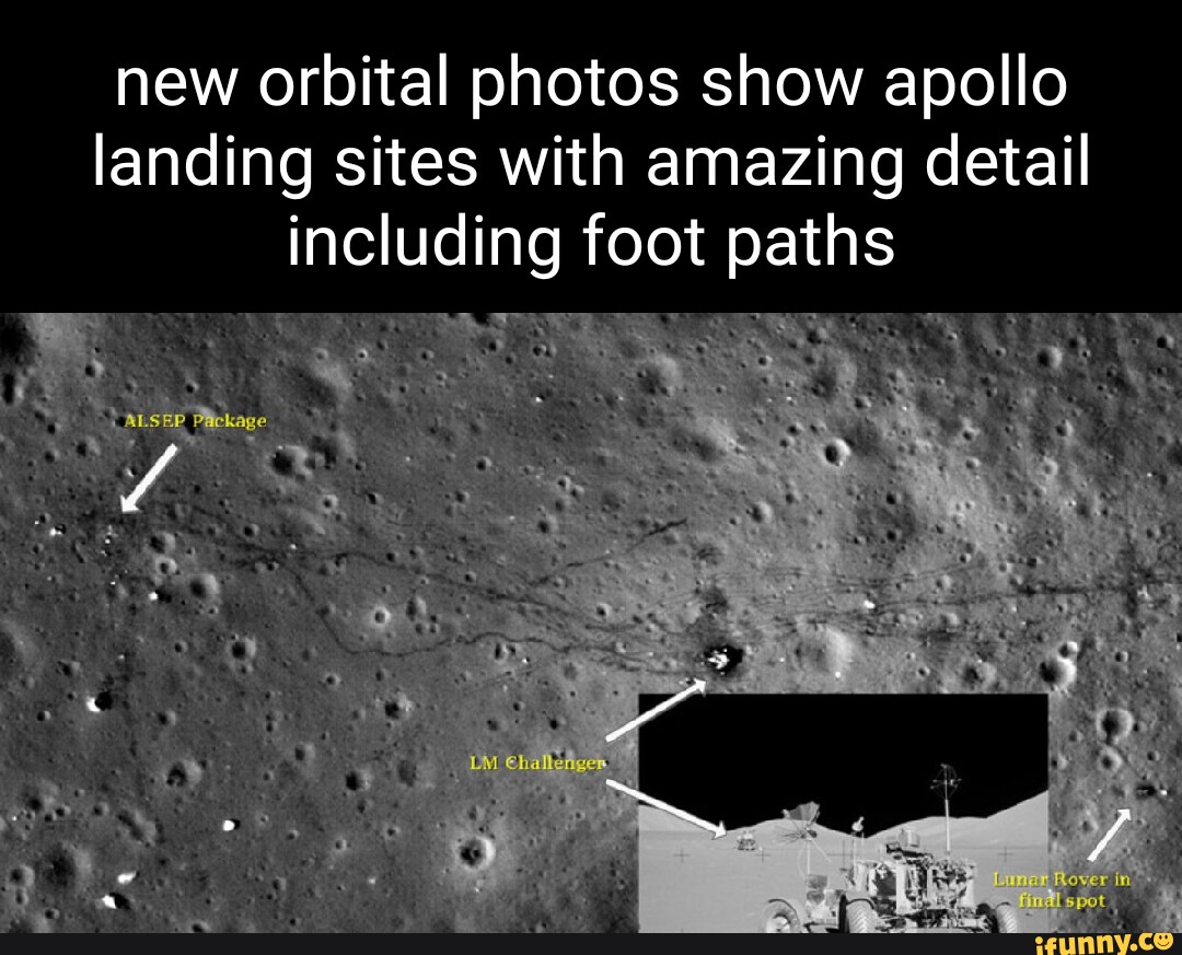 New orbital photos show apollo landing sites with amazing detail ...