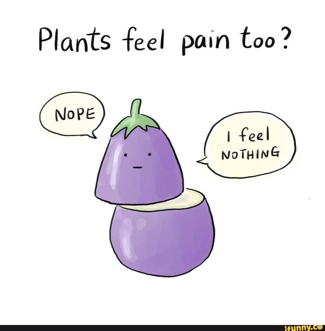 Plants feel pain too? (wore) feel NoTHING iFunny