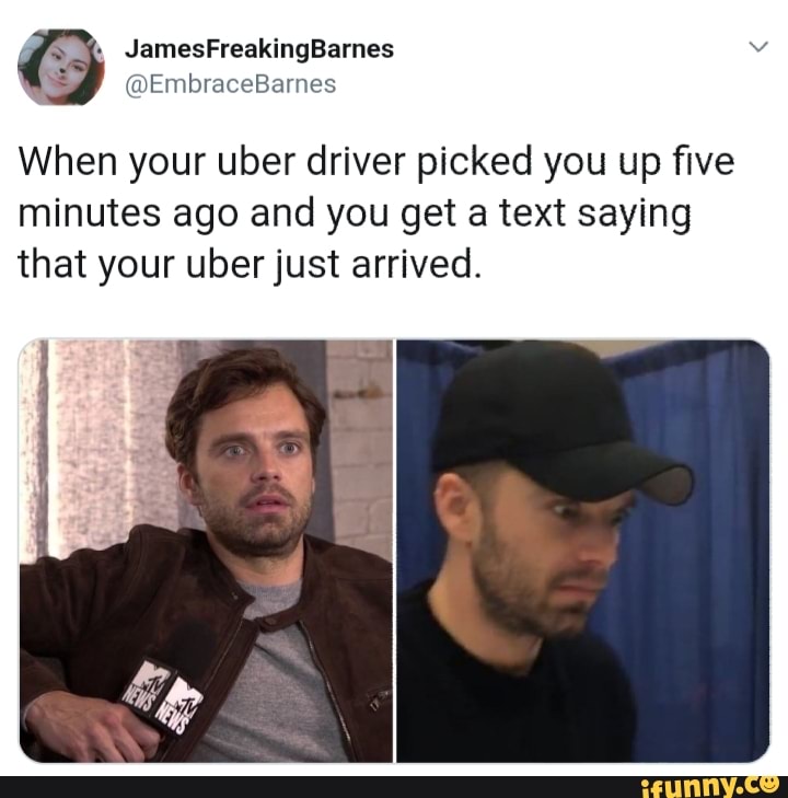 When your uber driver picked you up ﬁve minutes ago and you get a text