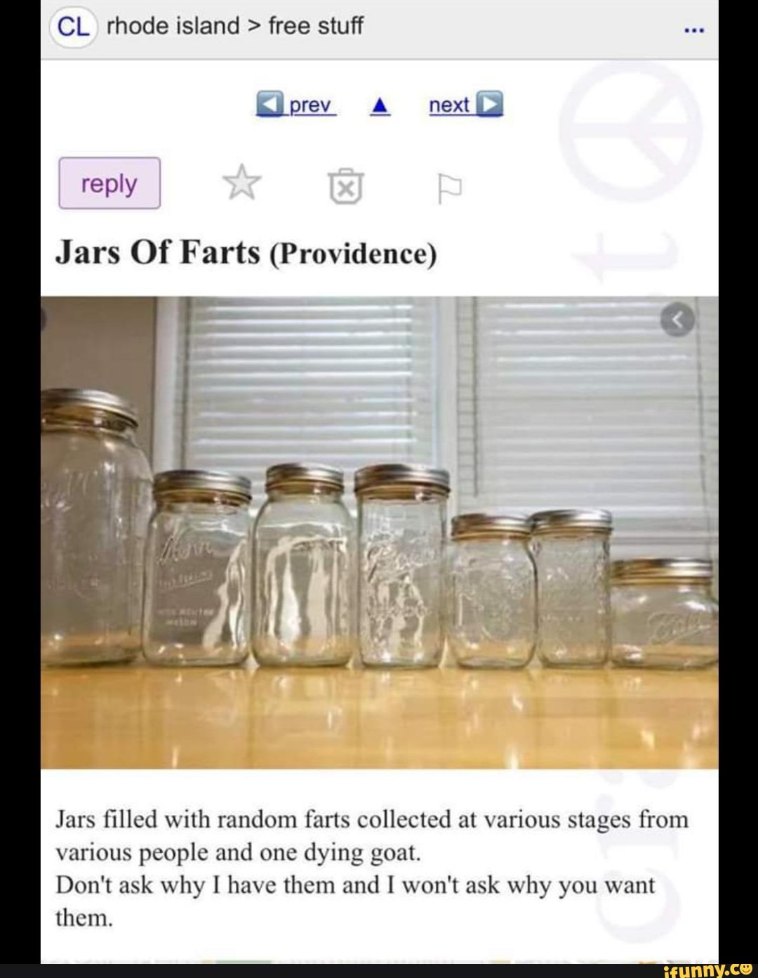 girl sells farts in a jar