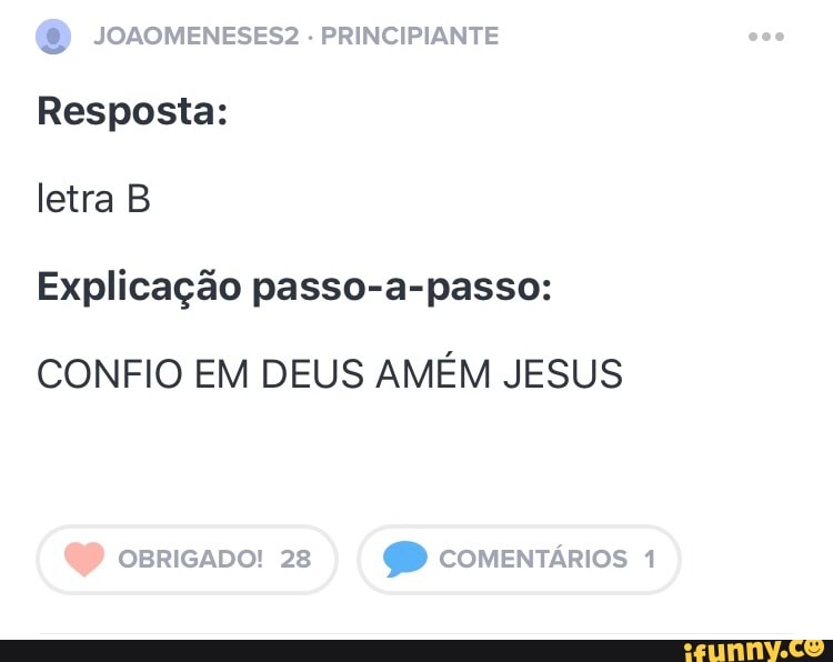 - PRINCIPIANTE Resposta: Letra B Explicação Passo-a-passo: CONFIO EM ...