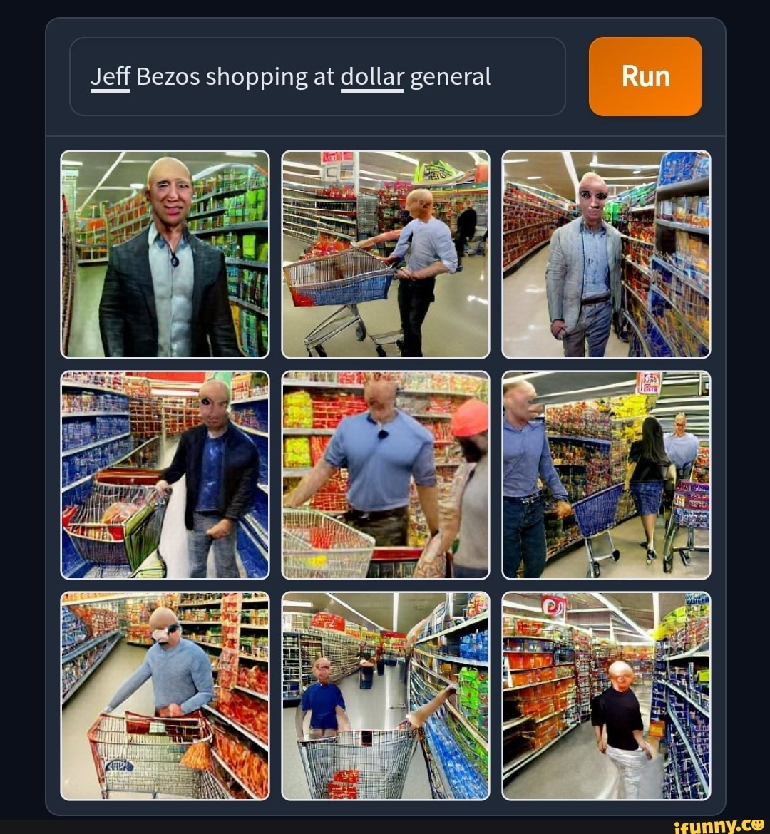 Jeff Bezos shopping at dollar general Run - iFunny