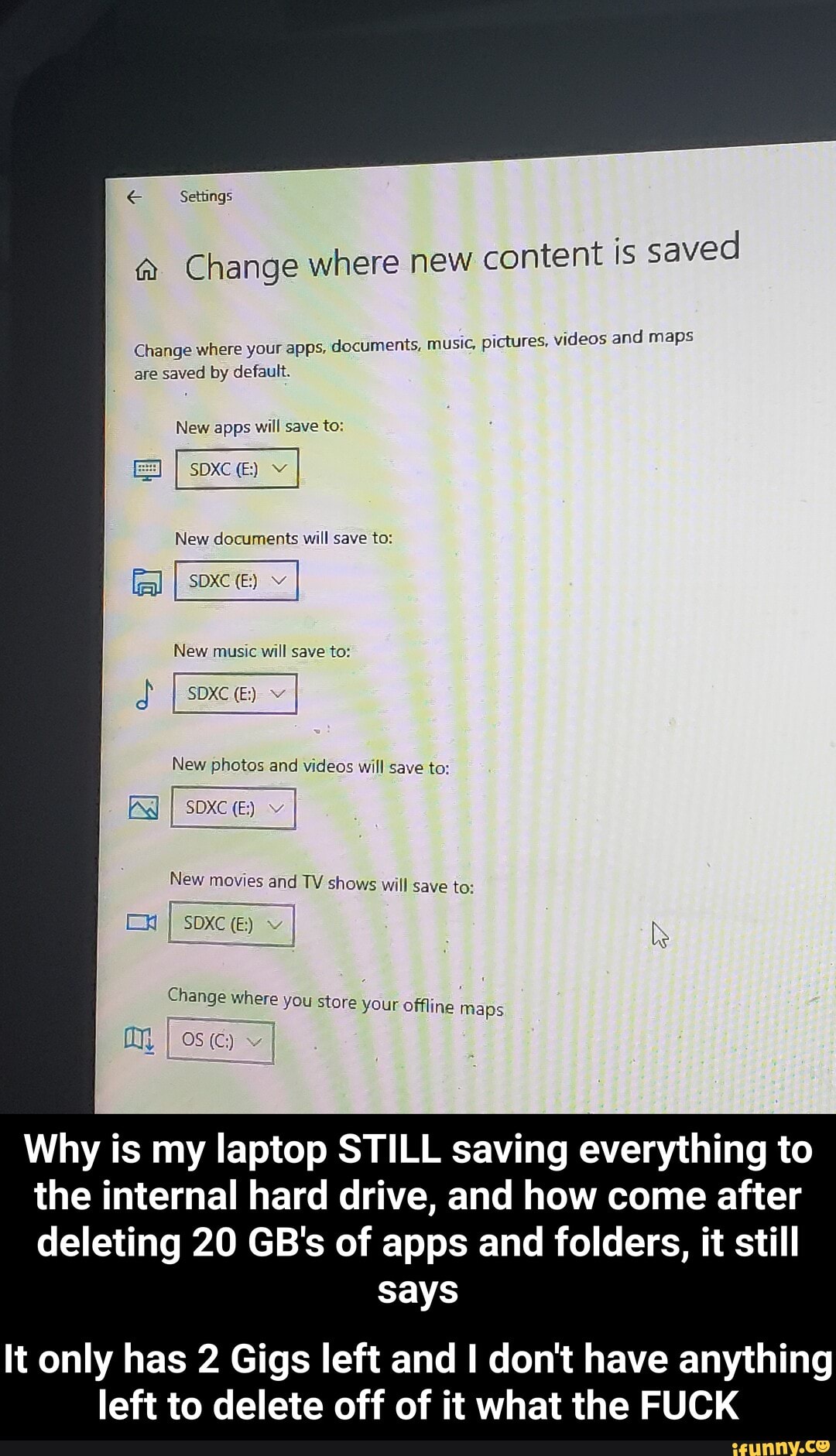 change where new content is saved change where new content is saved