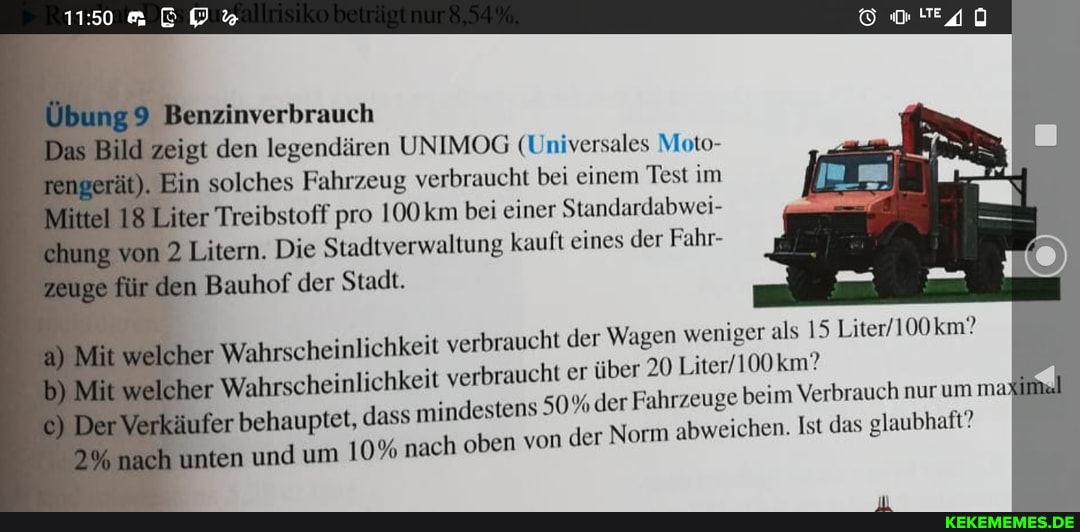 Was verbraucht ein Unimog auf 100km?