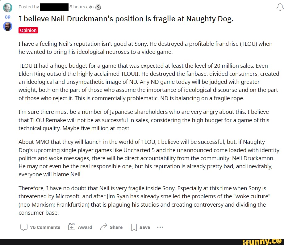 Where is Naughty Dog's and Neil Druckmann's 'International Men's Day'  twitter post? Not Surprised If I