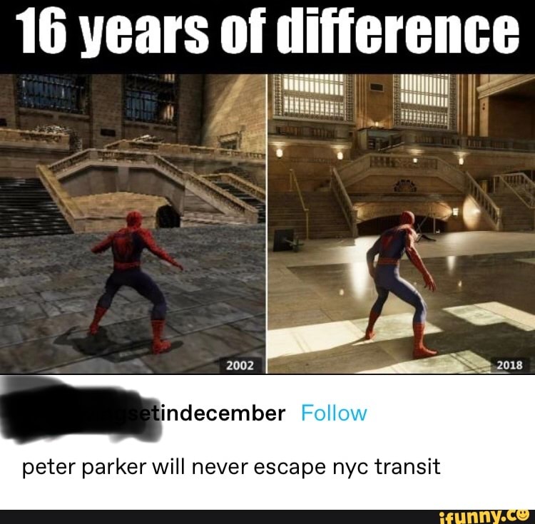 16 years of difference
indecember Follow
peter parker will never escape nyc transit