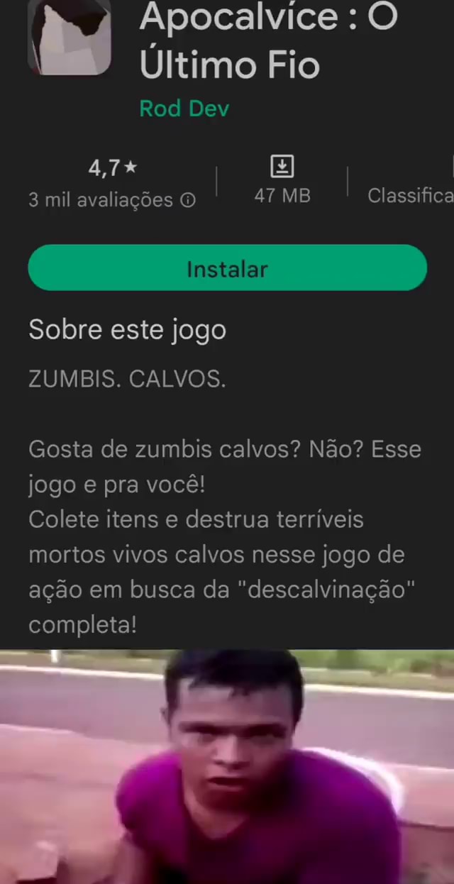 Jogo do Doutor Fran Contra Zumbis Calvos - Apocalvicie O Último