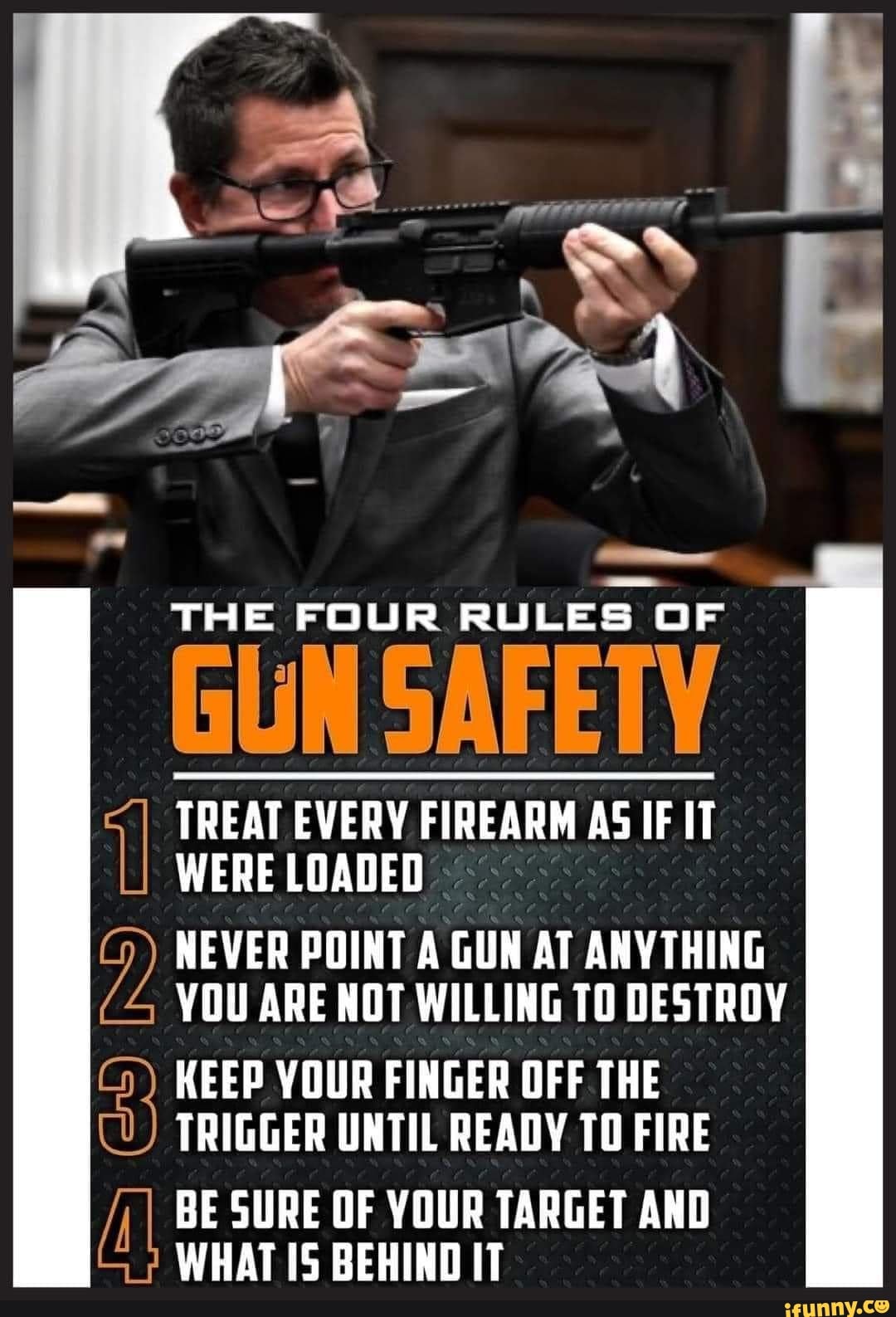 The Four Rules Of Gun Safety Treat Every Firearm As If It Every Every Firearm Asif It Were 4625