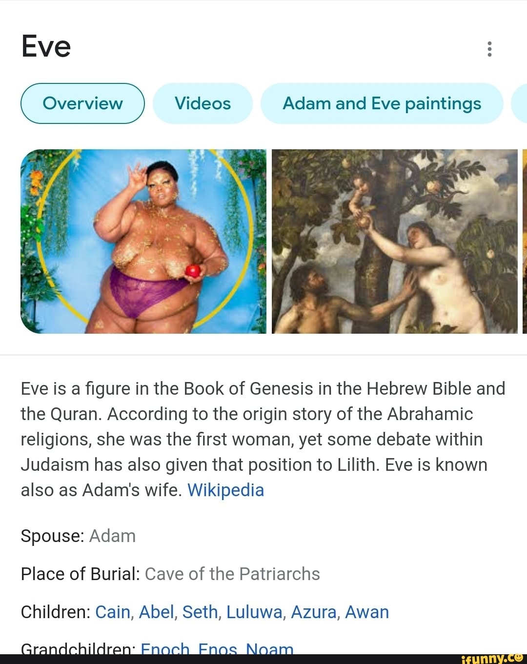 Eve Overview Videos Adam and Eve paintings Eve is a figure in the Book of  Genesis