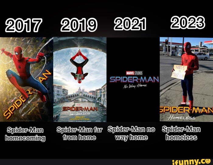 Way SpiderMan Spiders Manrammonider Maninommspider Man homecoming) from  home way home homeless) - iFunny