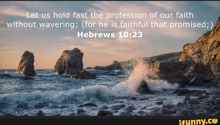 Let us hold fast the profession of our faith without wavering; (for he ...