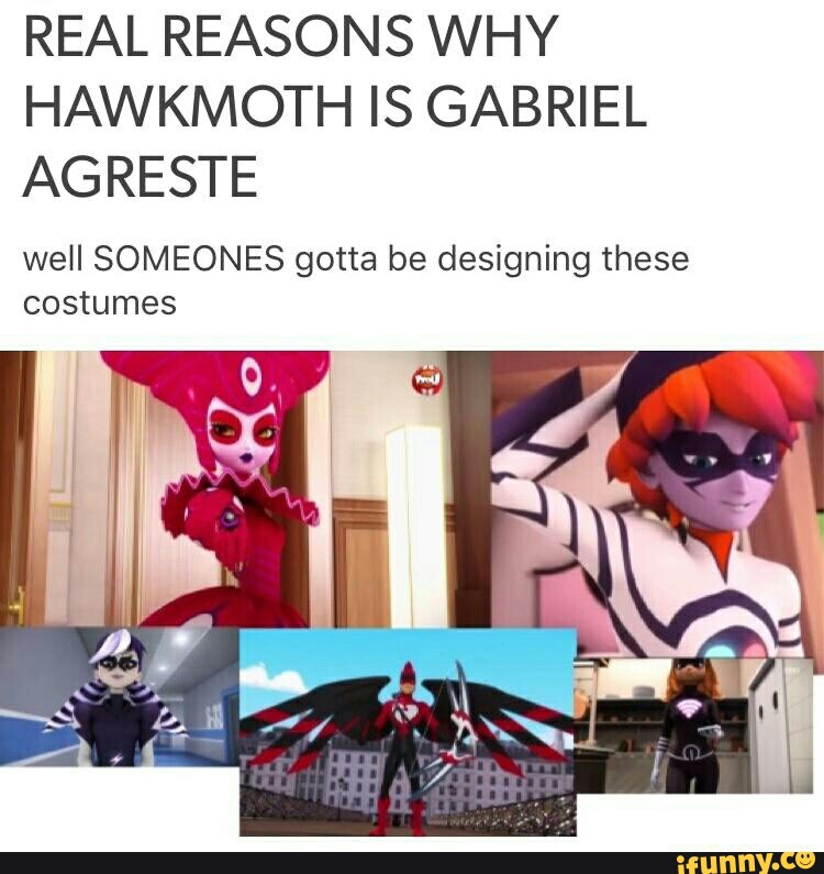 Real Reasons Why Hawkmoth Is Gabriel Agreste Well Someones Gotta Be Designing These Costumes