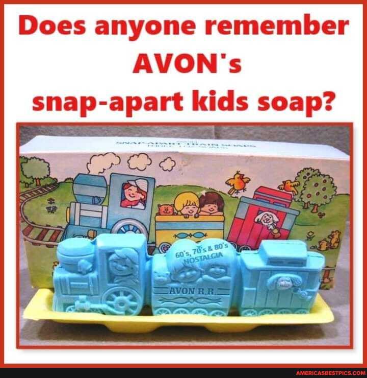 Does anyone remember
AVON's snap-apart kids soap?