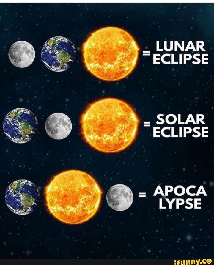 LUNAR [ECLIPSE ECLIPSE (GR gi* SOLAR APOCA LYPSE - iFunny