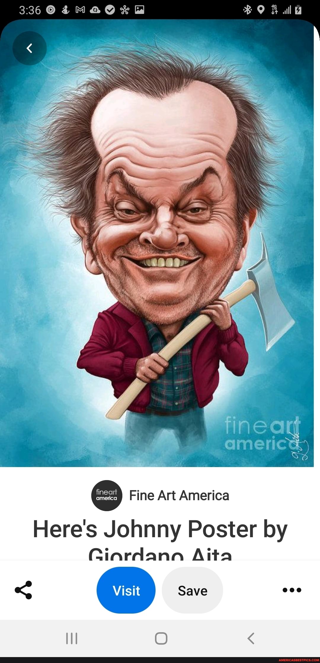 3360 MOORE id
Fine Art America
Here's Johnny Poster by
Giardann Aita
< Visit Save
II O <