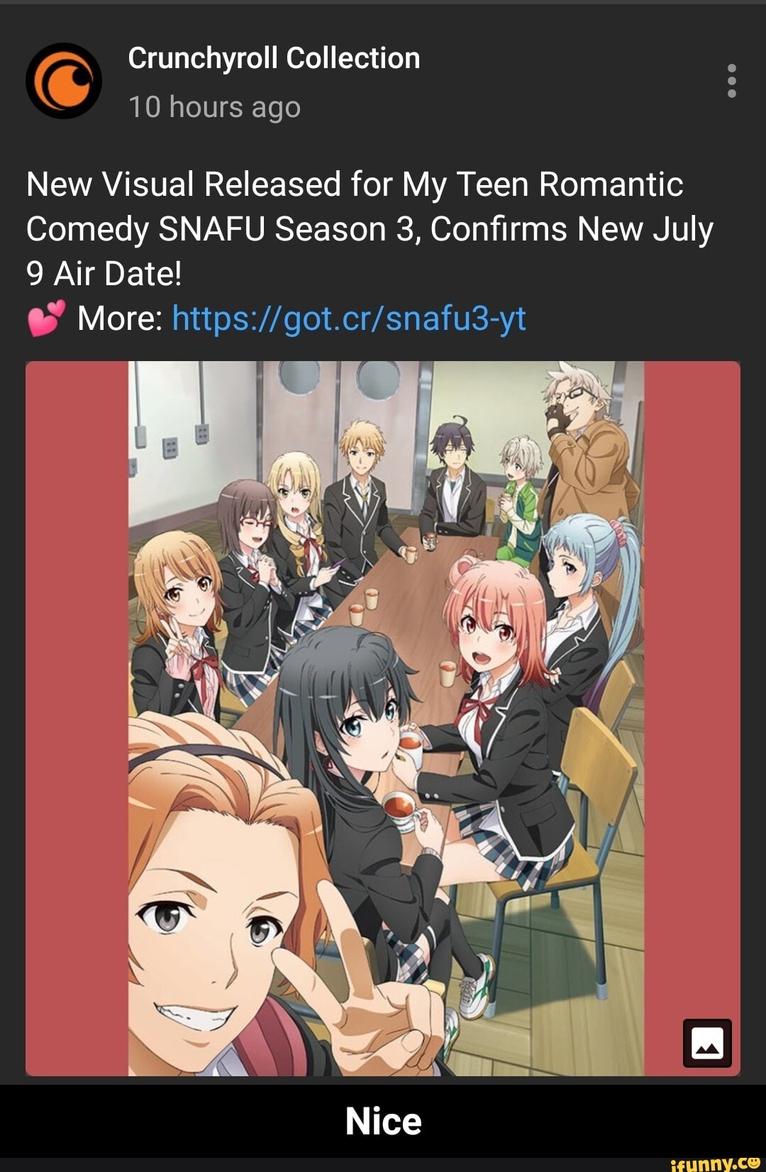 New Visual Released for My Teen Romantic Comedy SNAFU Season