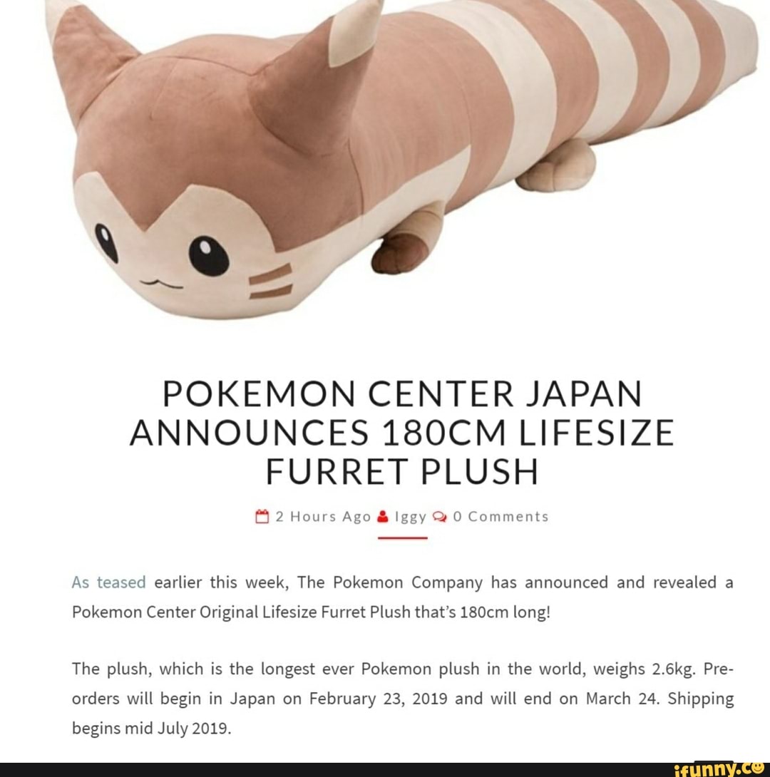 furret pokemon plush life size