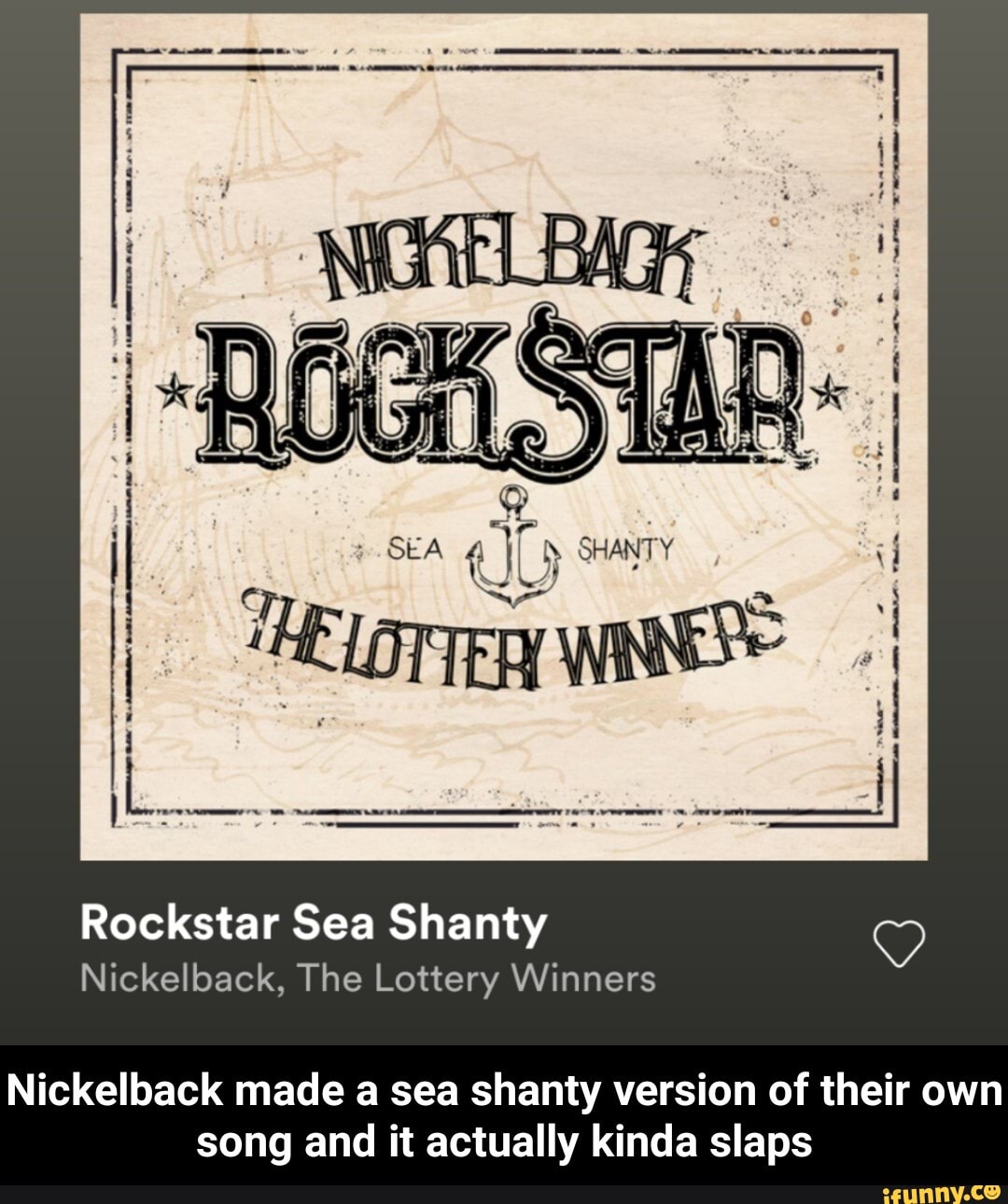 Rockstar Sea Shanty Nickelback, The Lottery Winners Nickelback made a sea s...