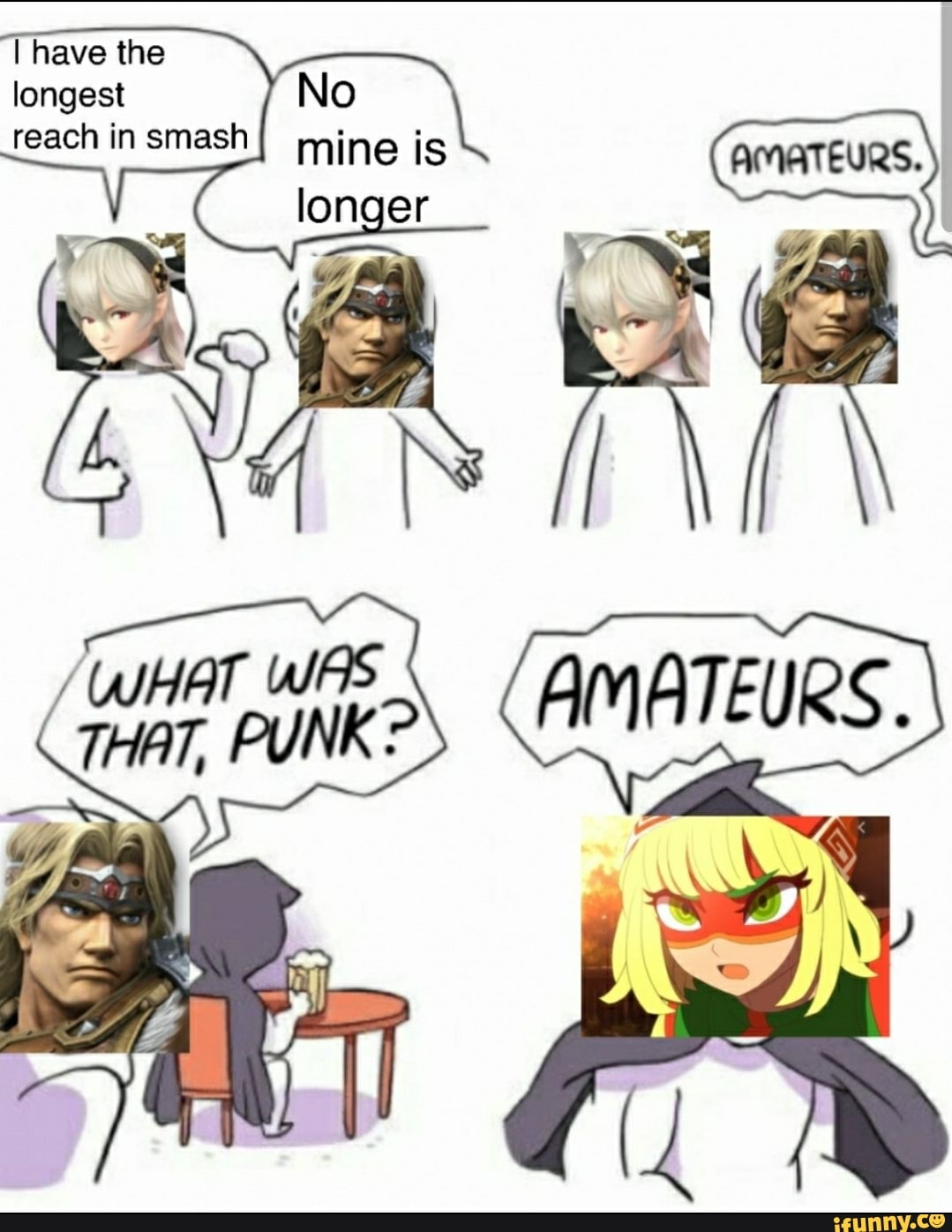 I have the
longest O
reach in smash mine is