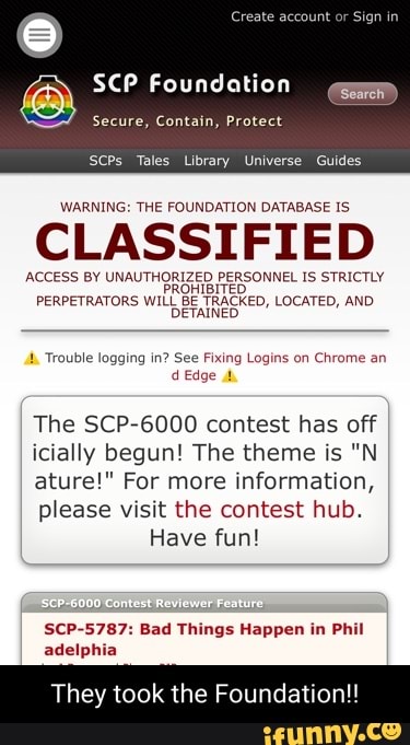 SCP-6000 Contest Hub - SCP Foundation