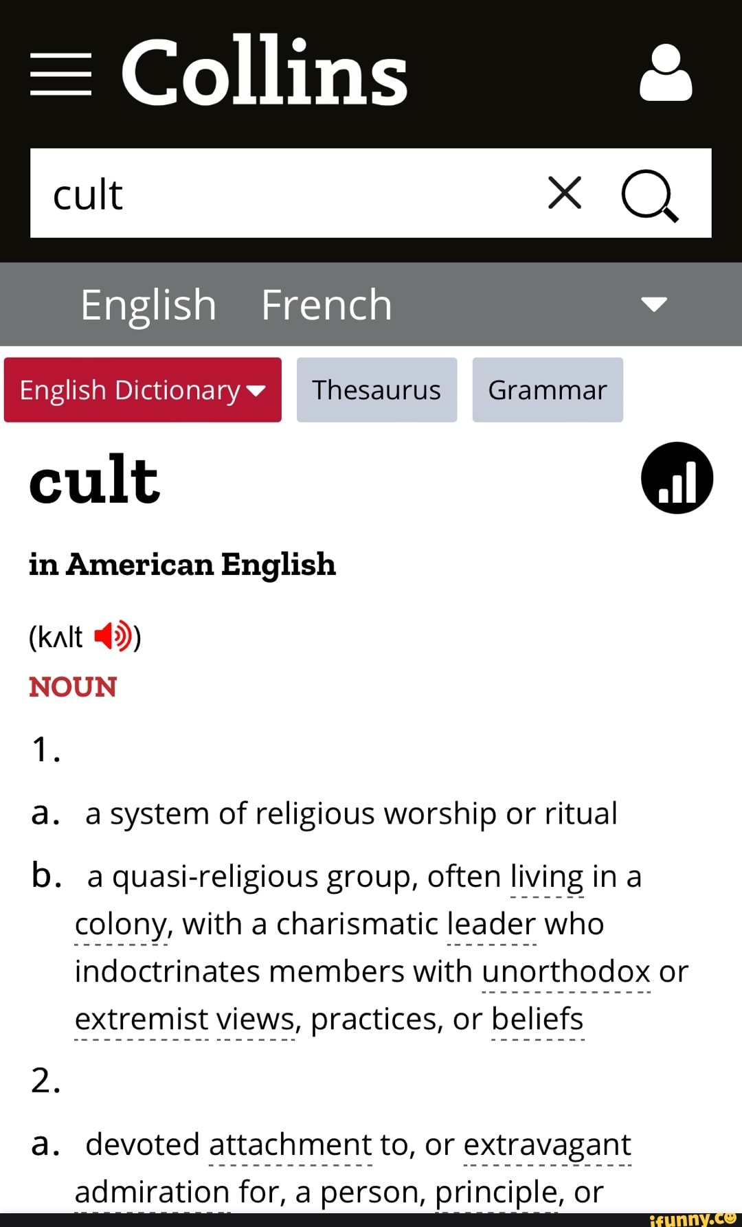 collins-cult-english-french-thesaurus-grammar-cult-in-american-english-alt-noun-1-a-asystem