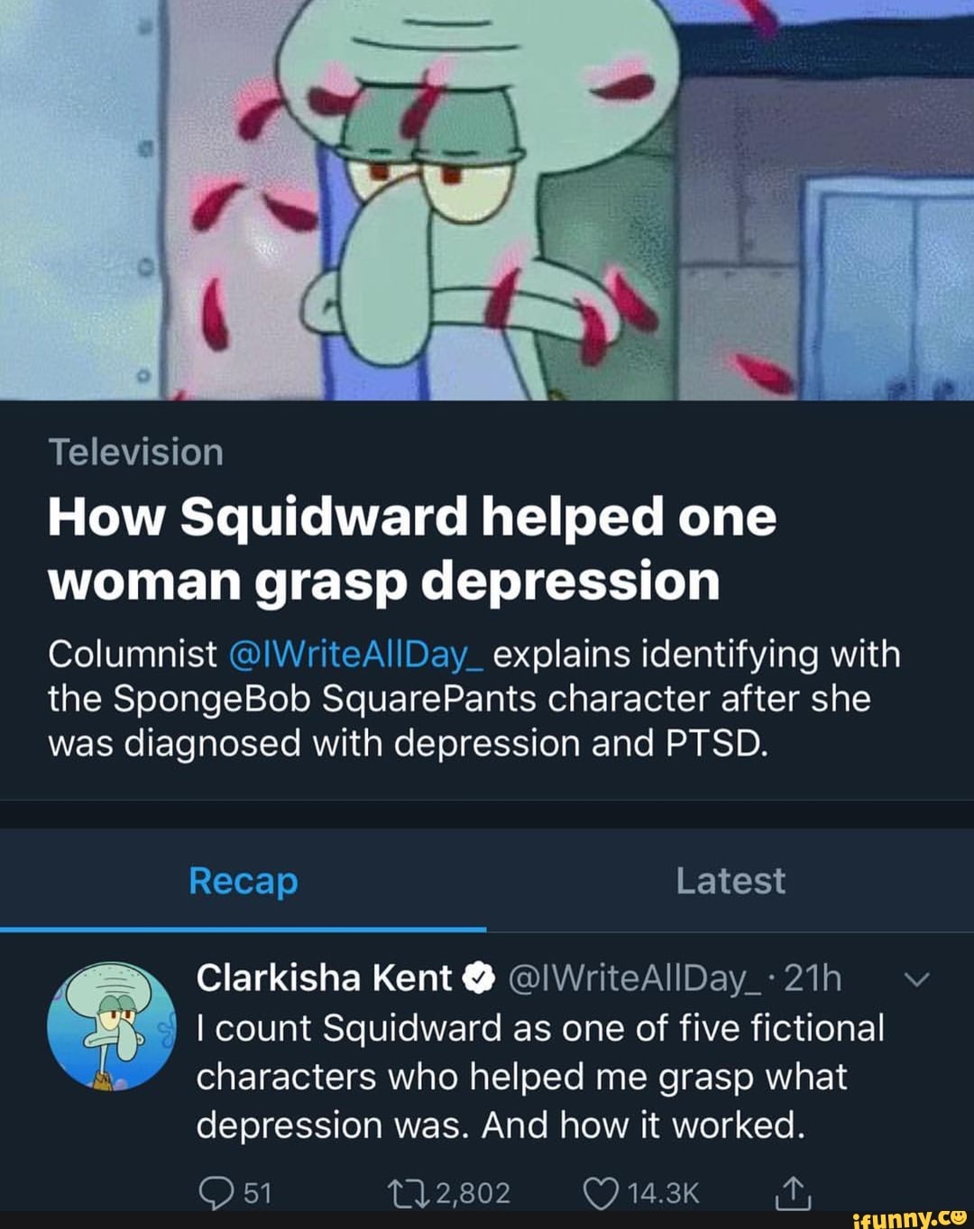 Woman Reveals How Spongebob Squarepants Helped Her Beat Depression