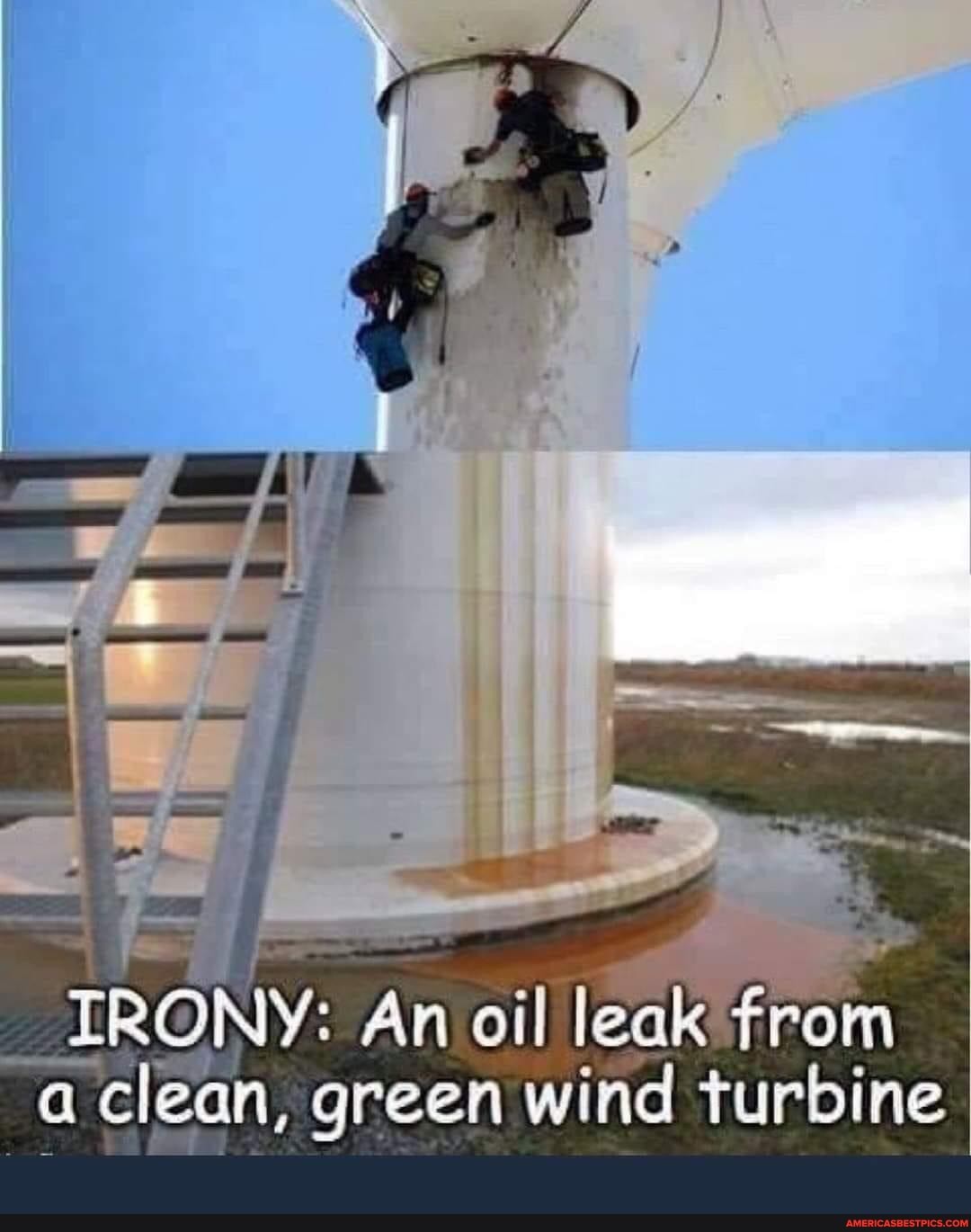 ERONY: An oil leak from clean, green wind turbine - America’s best pics ...