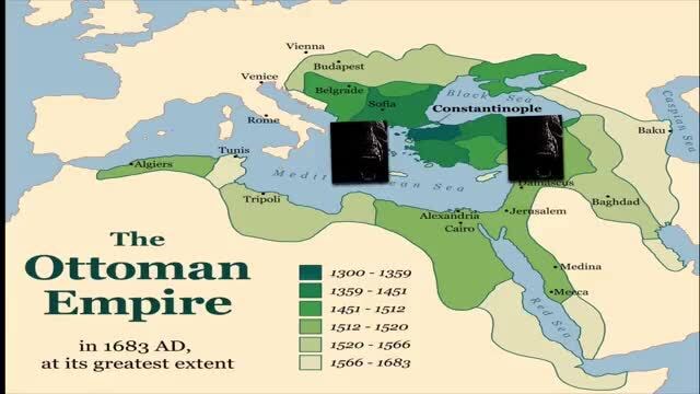 The Ottoman Empire in 1683 AD, at its greatest extent