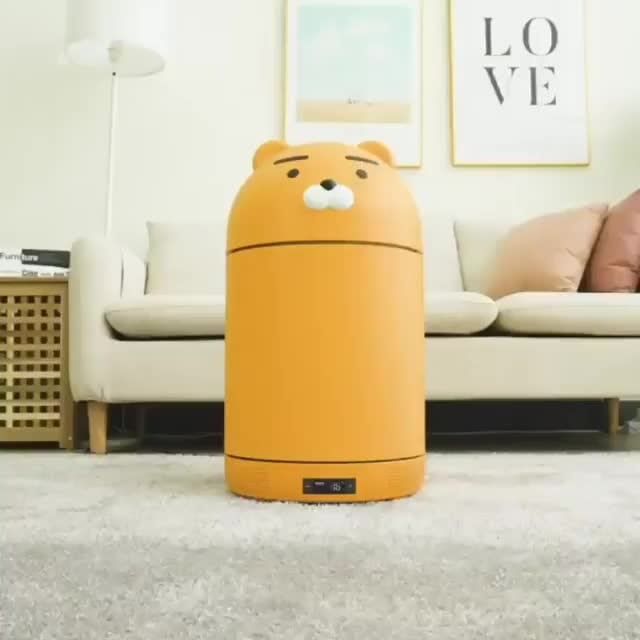 Kakao friends' ryanshaped minifridge is also a bluetooth speaker and