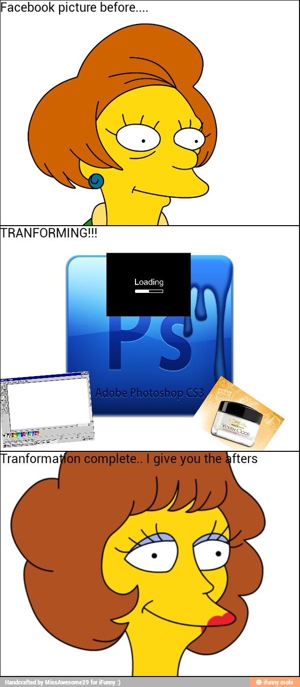 Facebook picture before....
TRANFORMING!!!