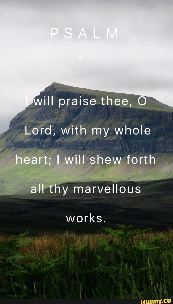 PSALM I will praise thee, O Lord, with my whole heart; I I will shew ...