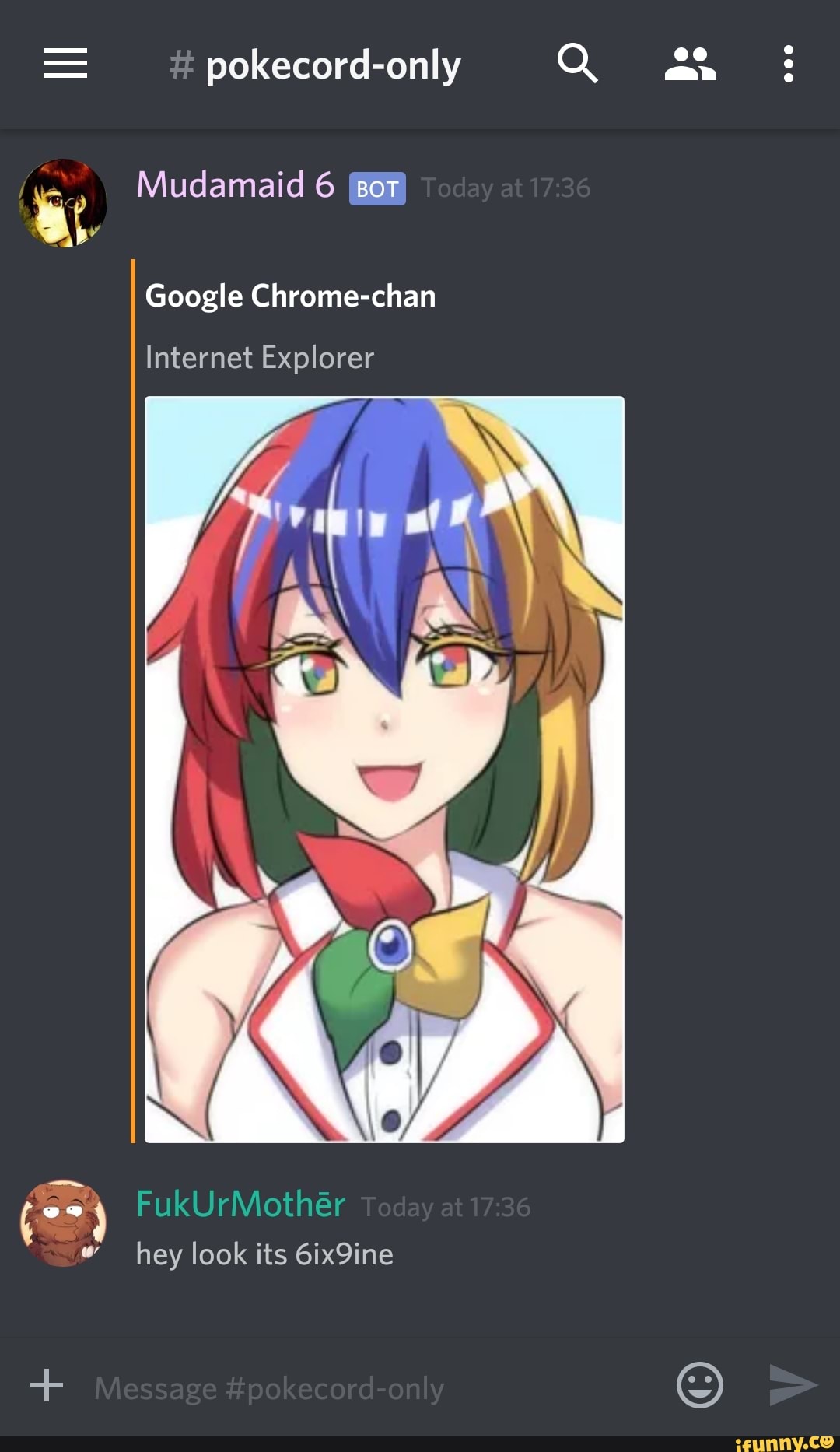 Google chrome chan i'm full