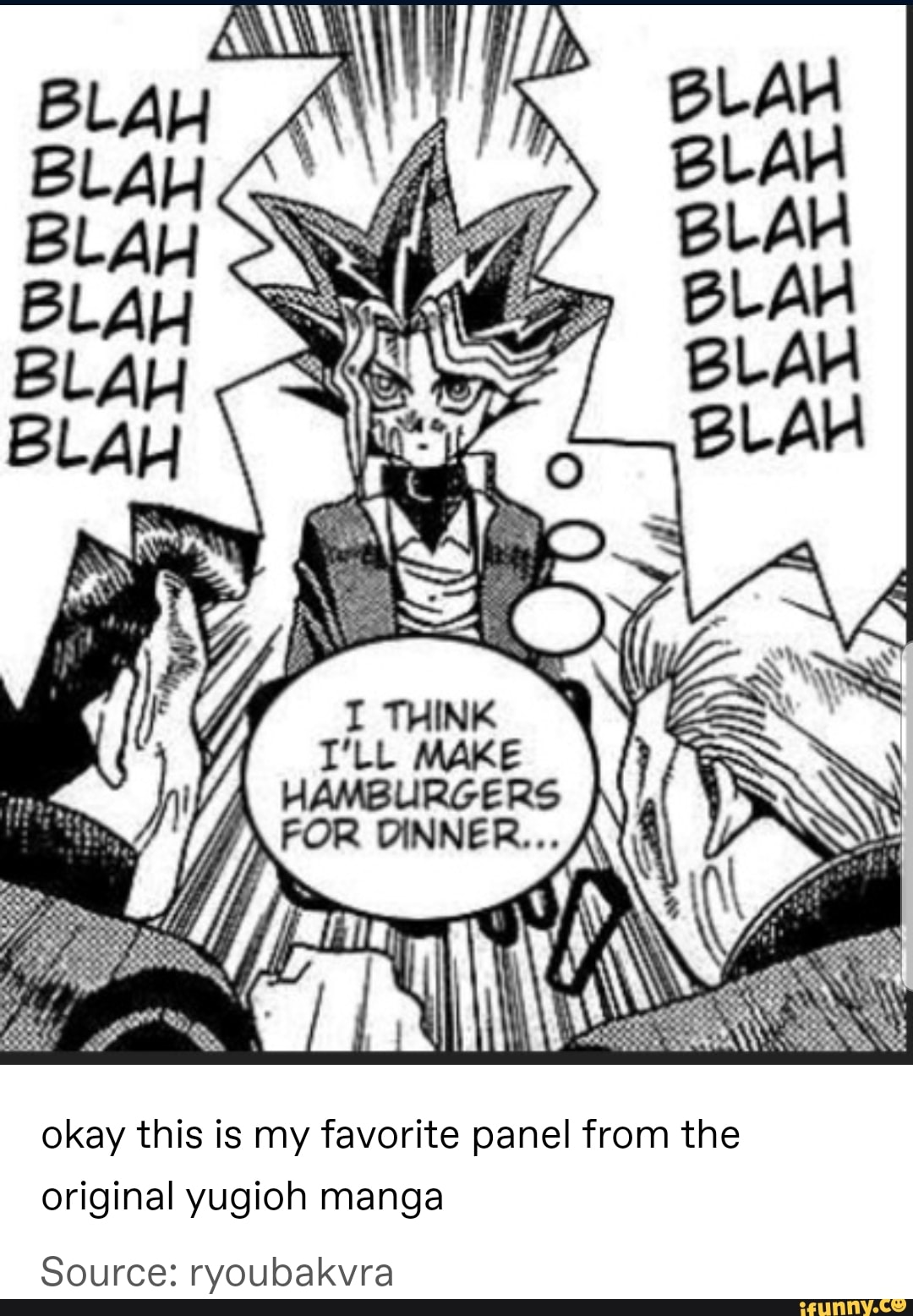 okay this is my favorite panel from the original yugioh manga Source: ryoub...