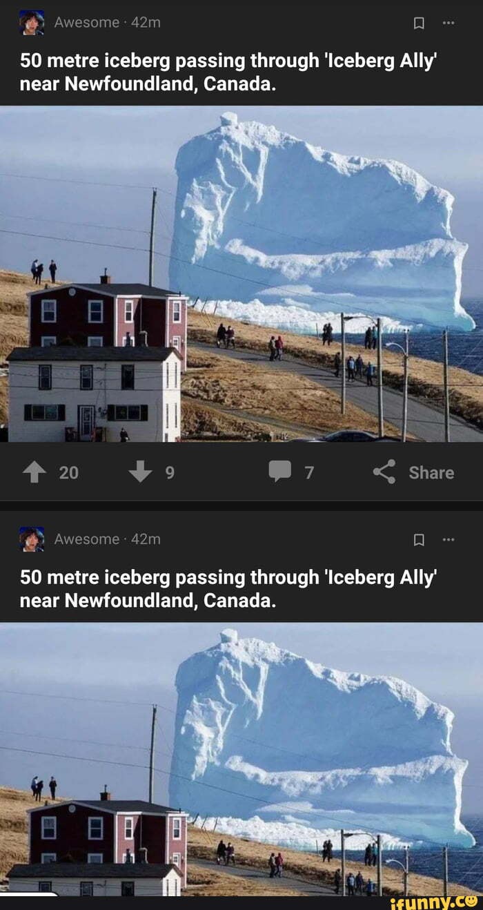 Awesome 50 metre iceberg passing through 'Iceberg Ally' near ...