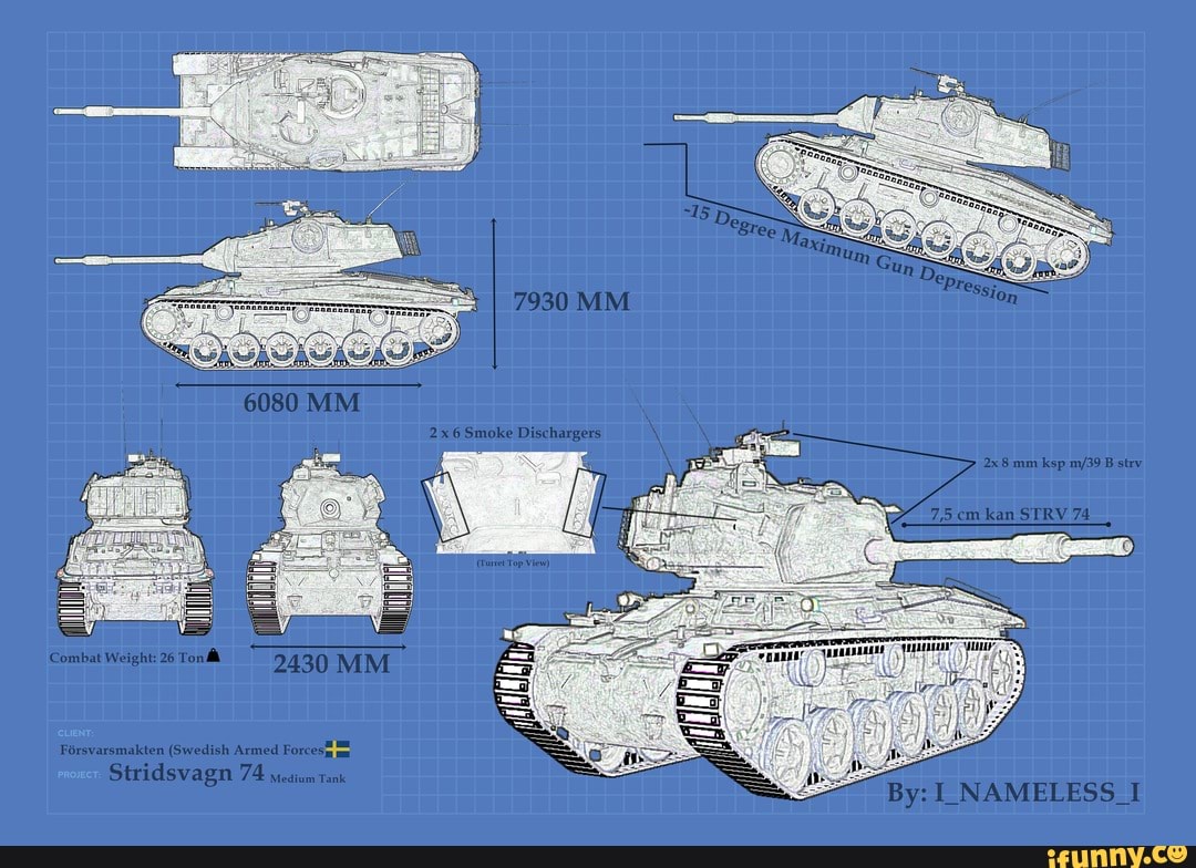 #swedish_tank #tank #military #war_thunder #blueprint #photoshop - iFunny